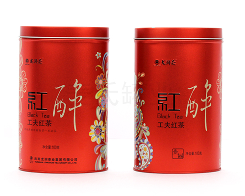 扁形龍潤(rùn)紅茶鐵罐