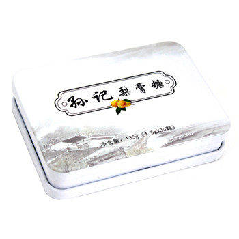 翻蓋式長(zhǎng)方形梨膏糖馬口鐵盒_食品糖果類(lèi)通用包裝鐵罐廠家定制